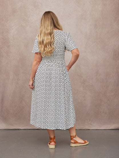 Maddie Short Sleeve Dress - Polka Dot Print