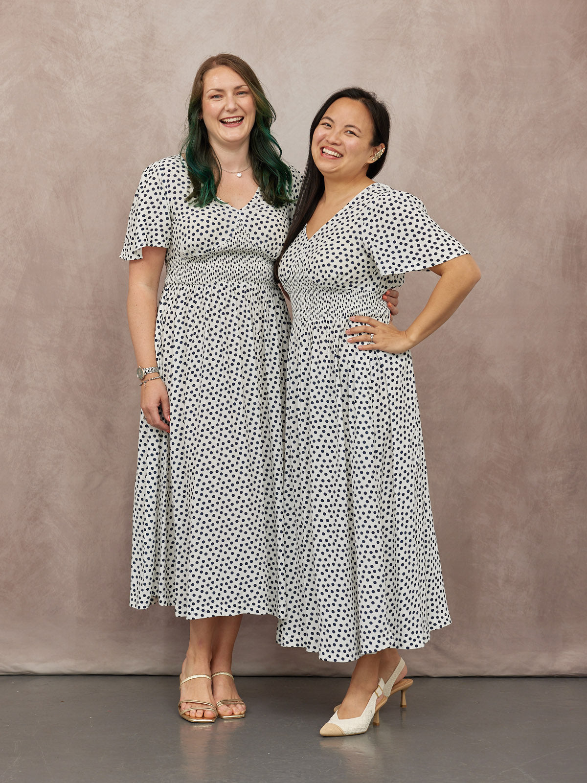 Maddie Short Sleeve Dress - Polka Dot Print