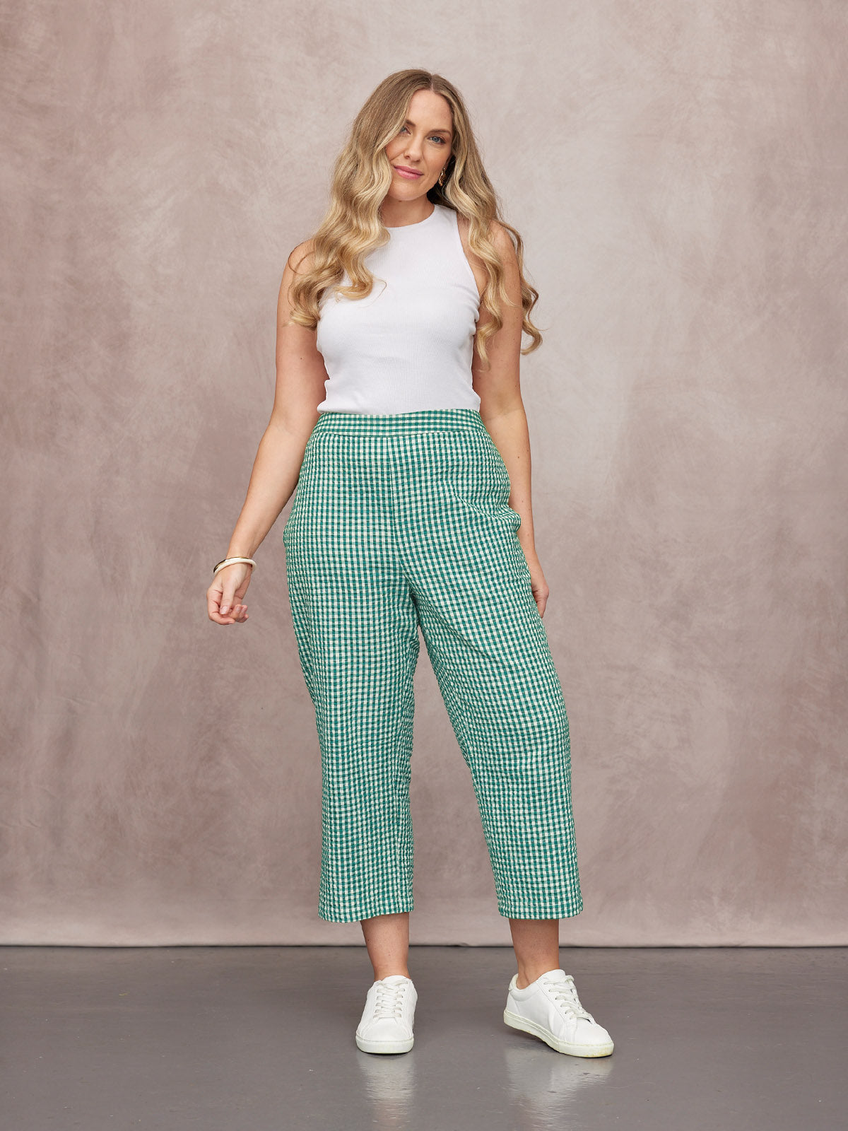 Rhianna Culotte - Green Gingham