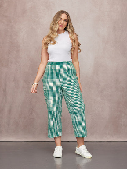 Rhianna Culotte - Green Gingham