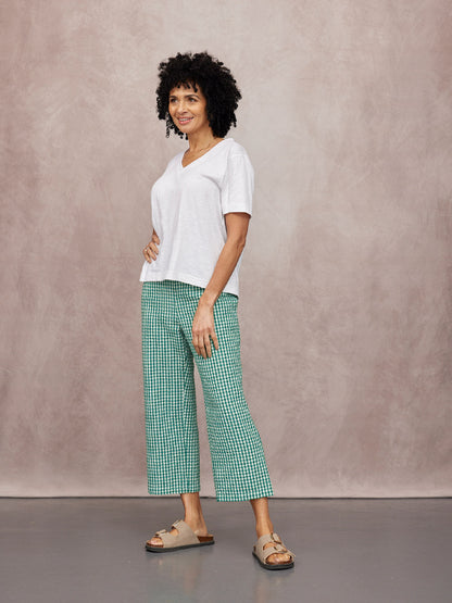 Rhianna Culotte - Green Gingham