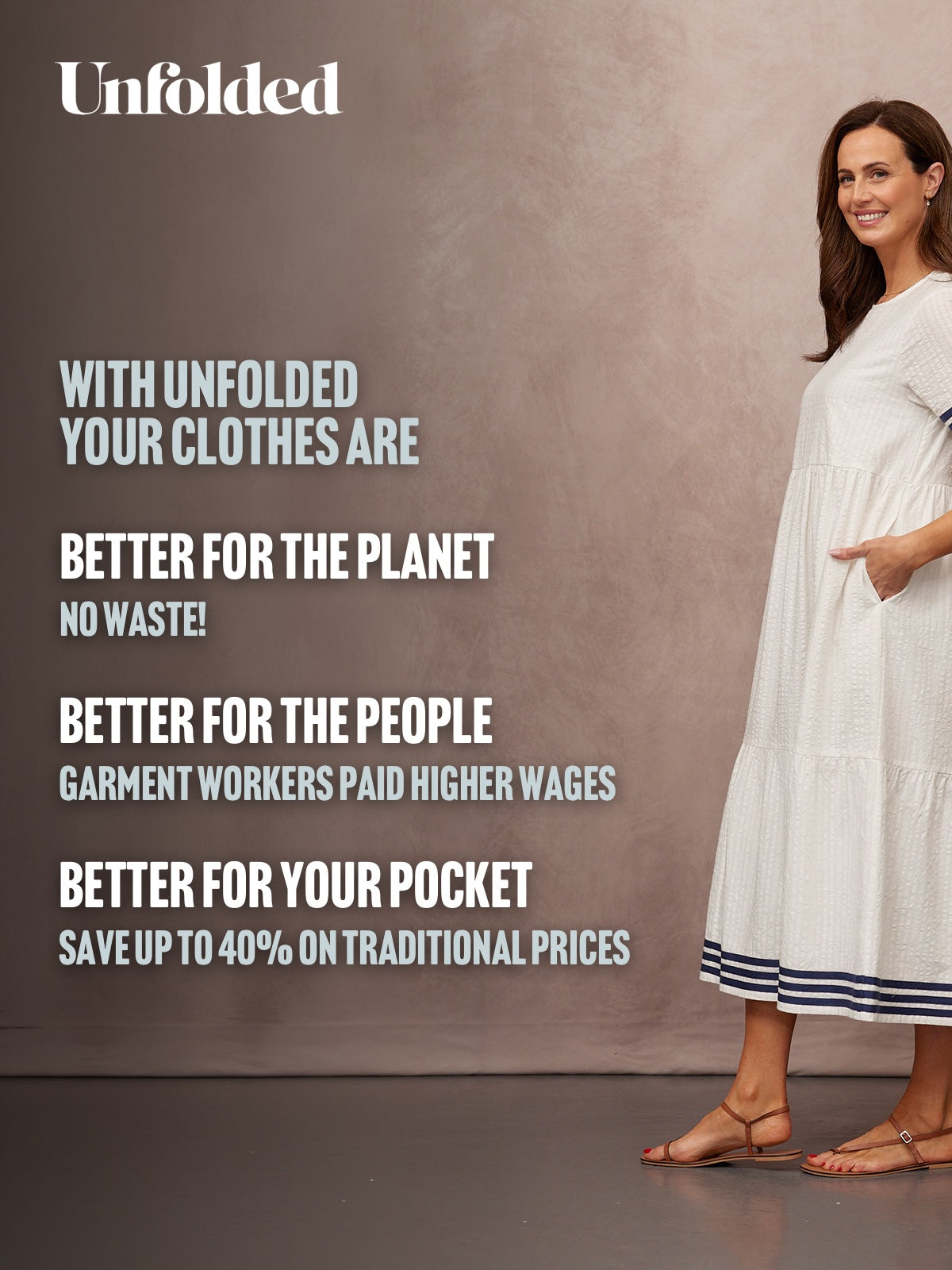 Fiona Tiered Dress - White & Navy