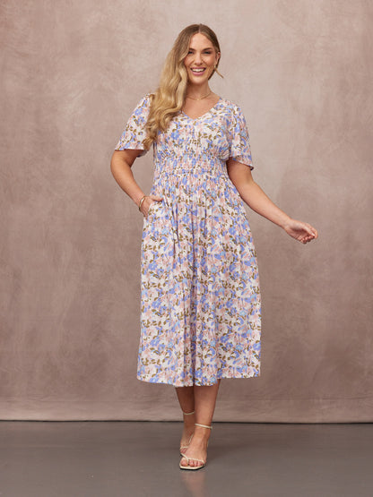Maddie Short Sleeve Dress - Floral Print