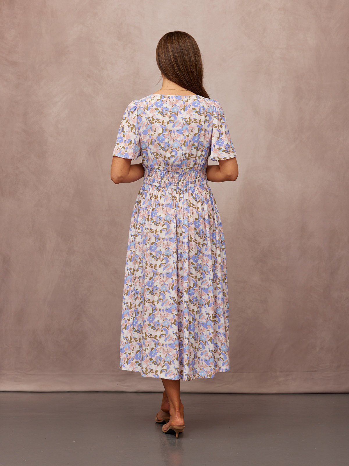 Maddie Short Sleeve Dress - Floral Print