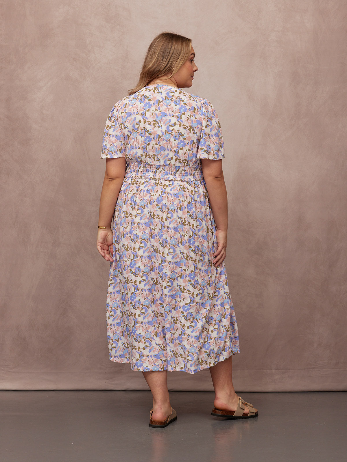Maddie Short Sleeve Dress - Floral Print