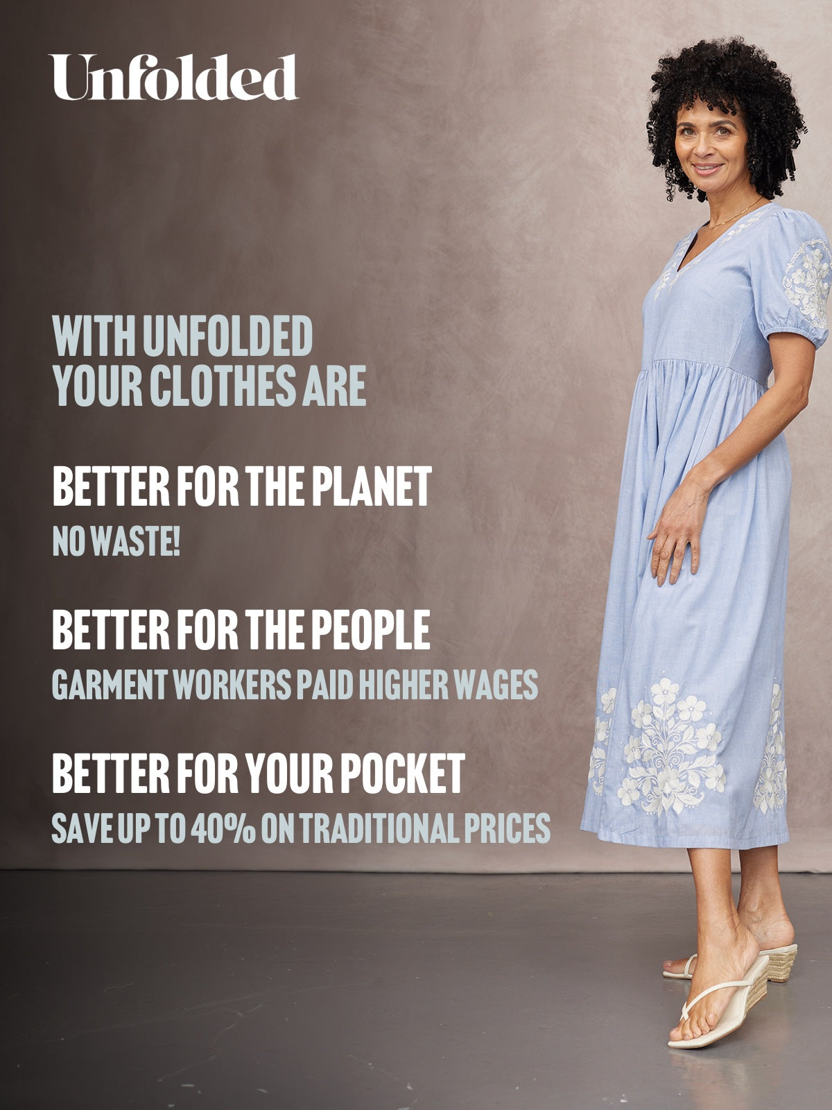 Lola Embroidered Relaxed Dress - Blue & White