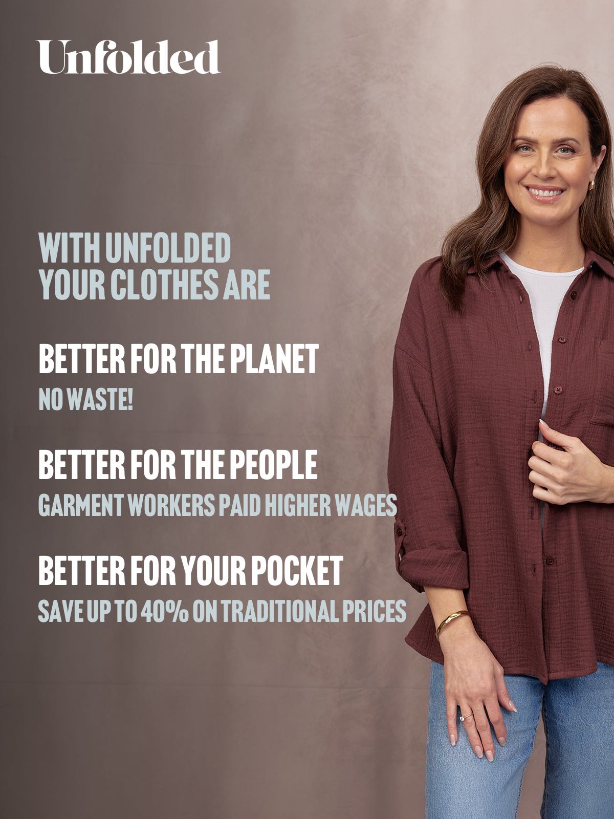 Deborah Oversized Cotton Crinkle Shirt - Brown