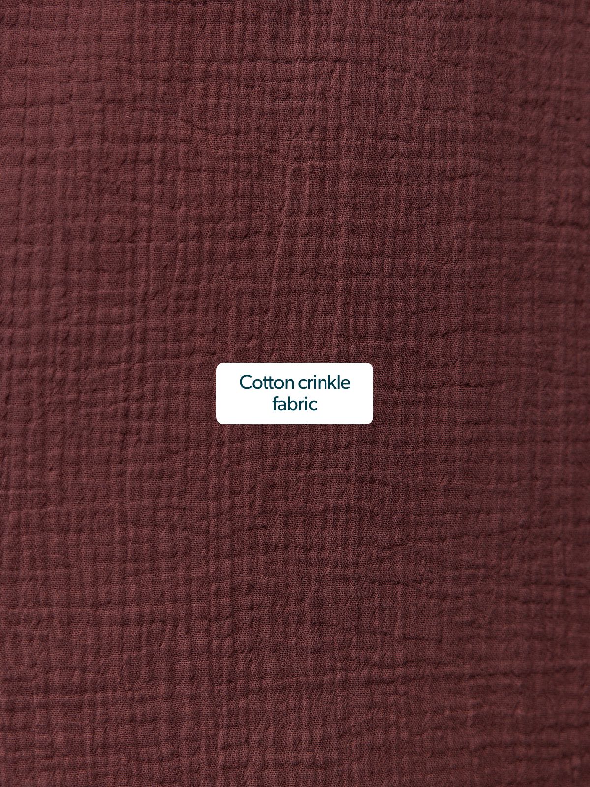 Deborah Oversized Cotton Crinkle Shirt - Brown