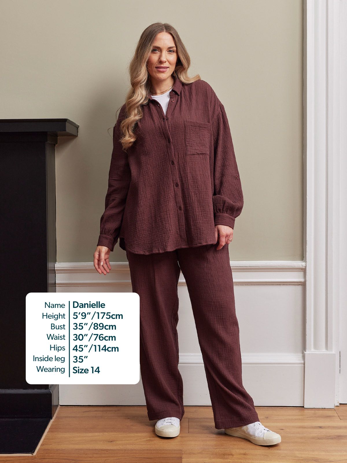 Deborah Oversized Cotton Crinkle Shirt - Brown