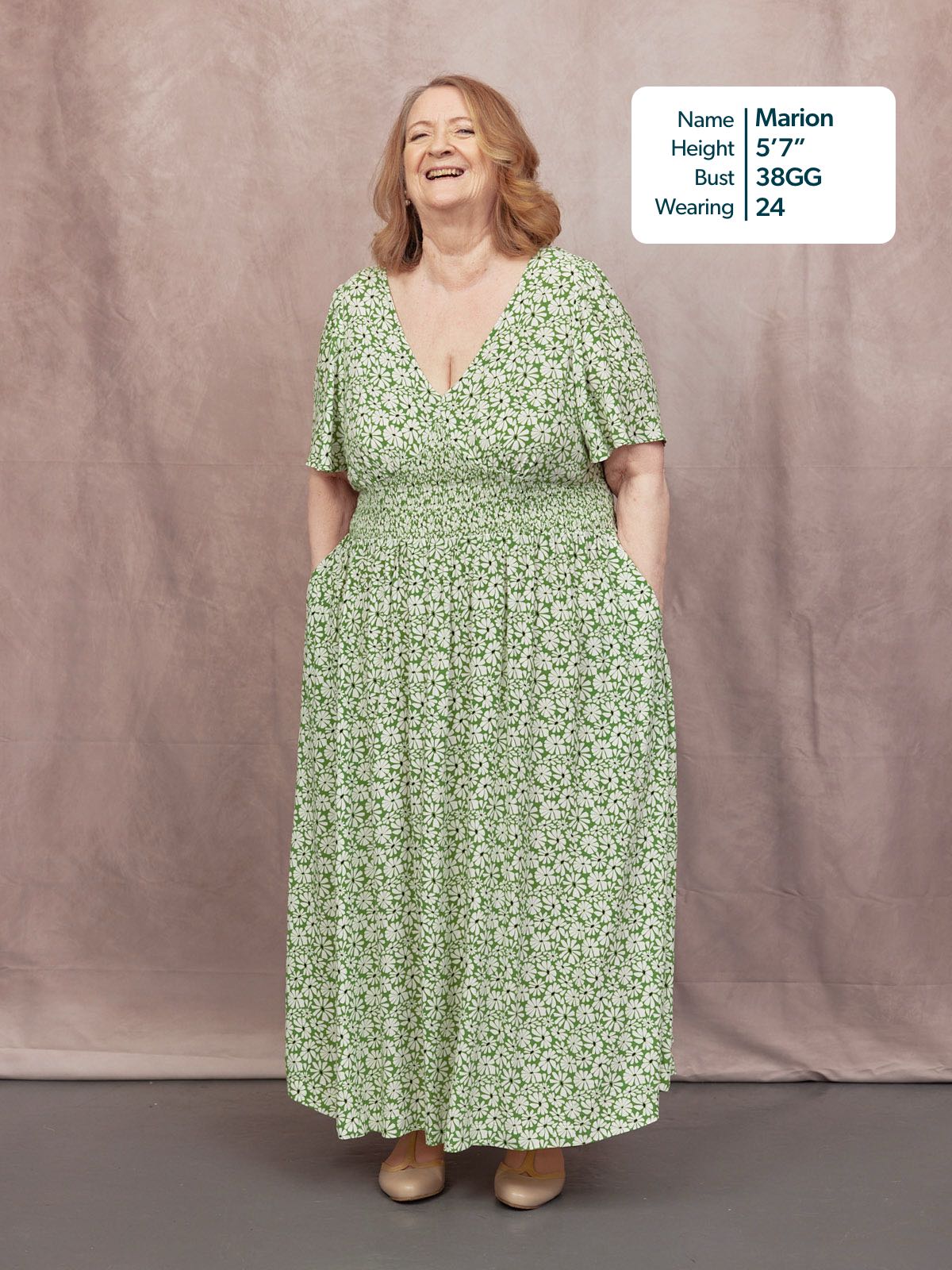Maddie V-Neck Short Sleeve Dress - Olive Print