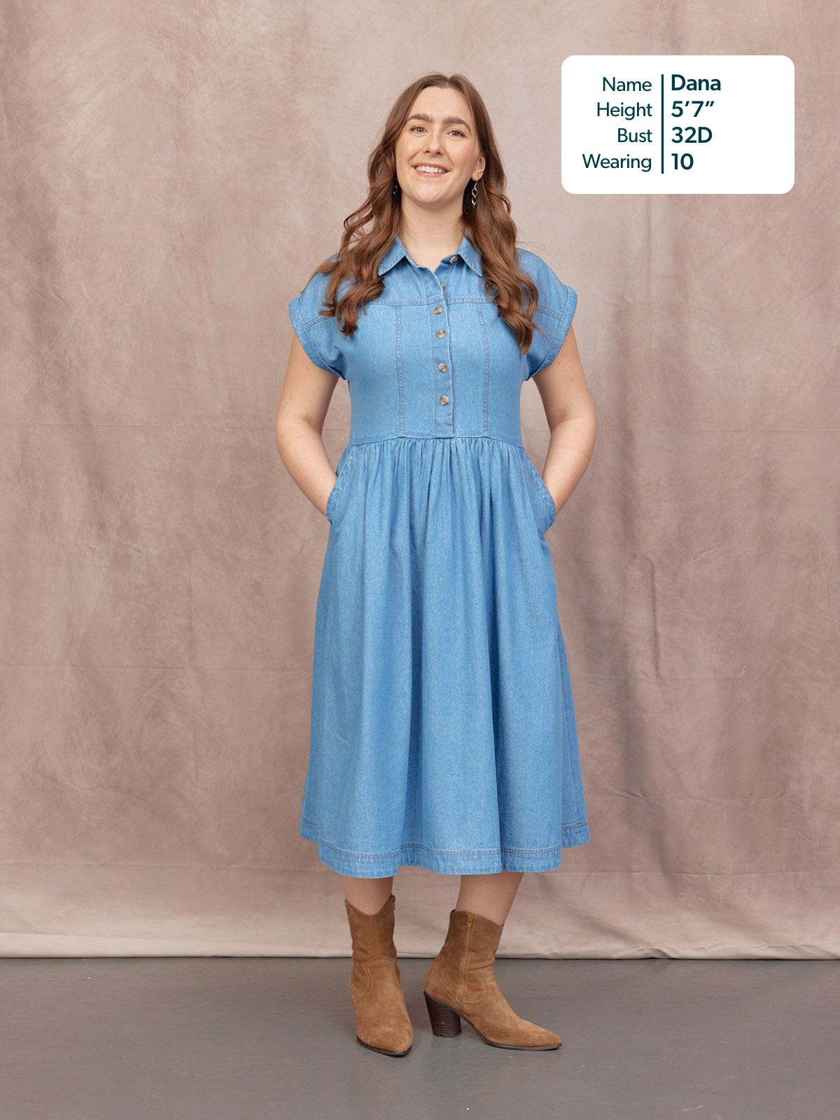 Rhiona Shirt Dress - Mid Wash Denim