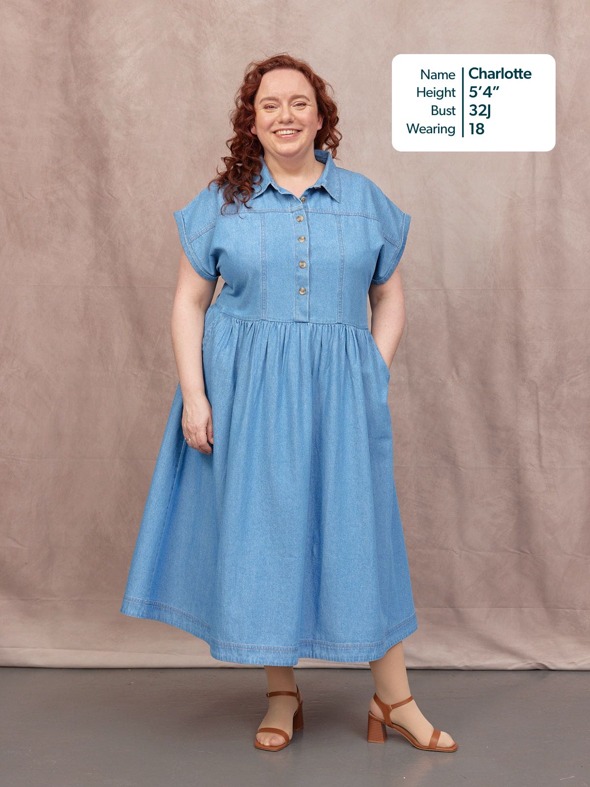 Rhiona Shirt Dress - Mid Wash Denim