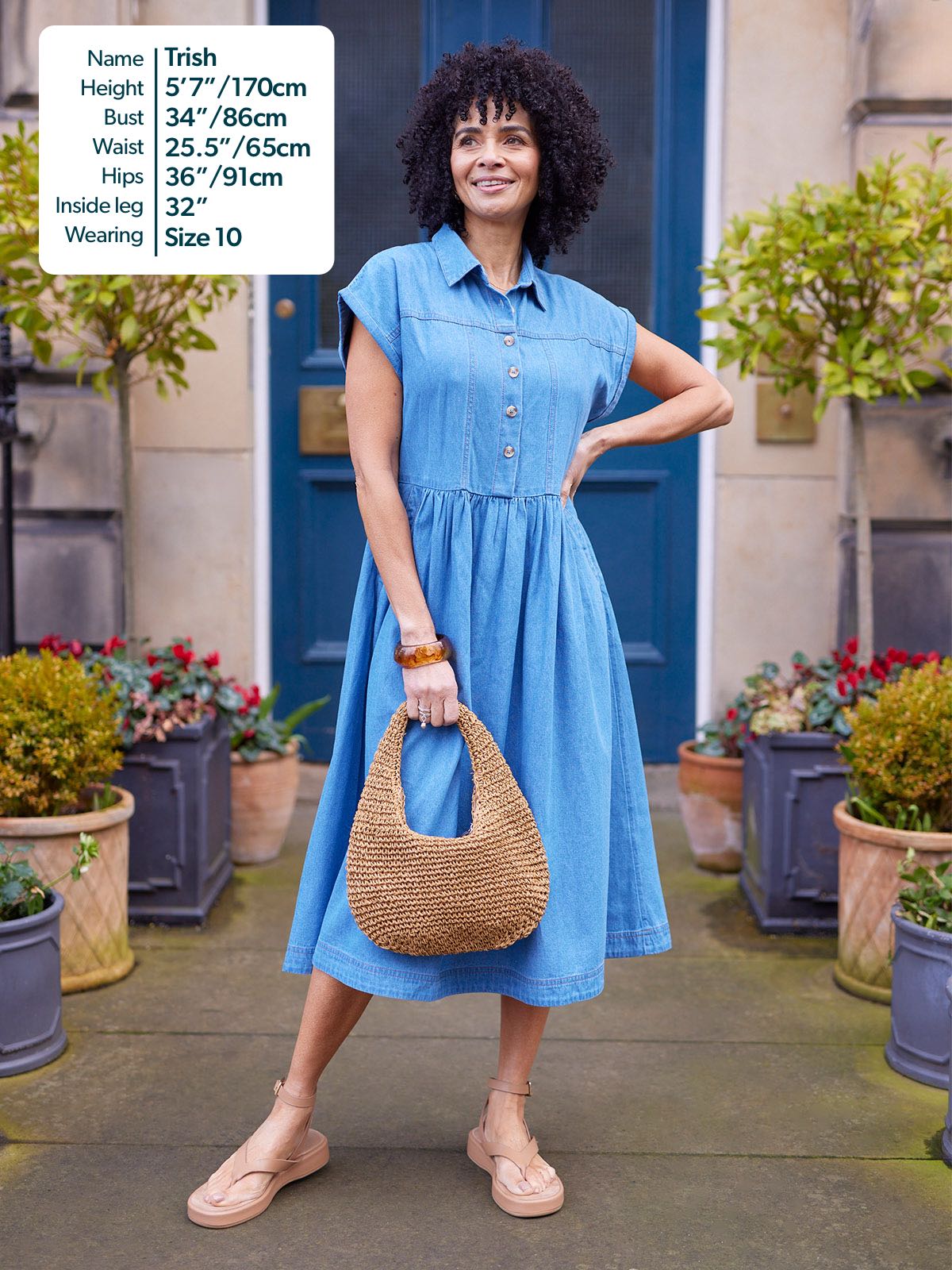 Rhiona Shirt Dress - Mid Wash Denim