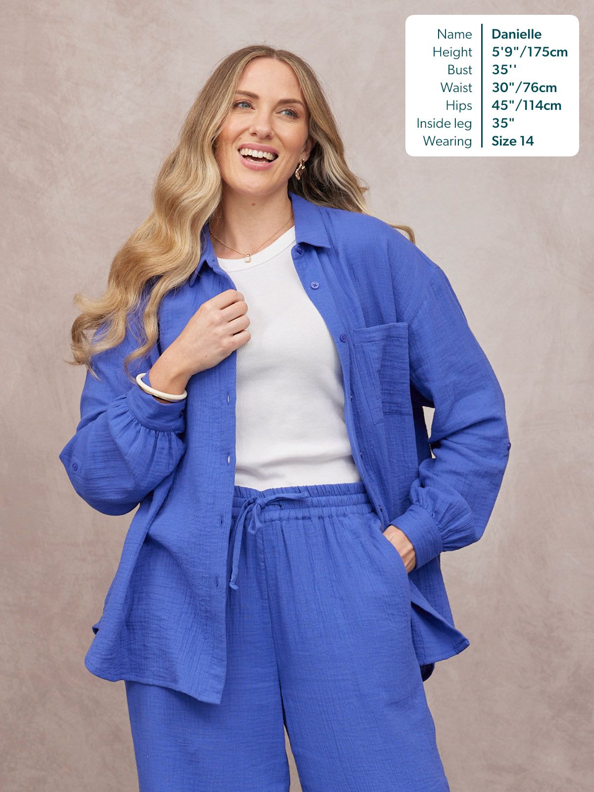 Deborah Oversized Cotton Crinkle Shirt - Cobalt Blue