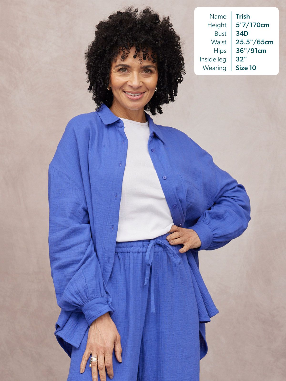 Deborah Oversized Cotton Crinkle Shirt - Cobalt Blue
