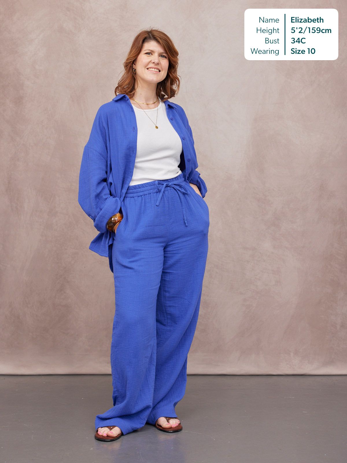 Deborah Oversized Cotton Crinkle Shirt - Cobalt Blue