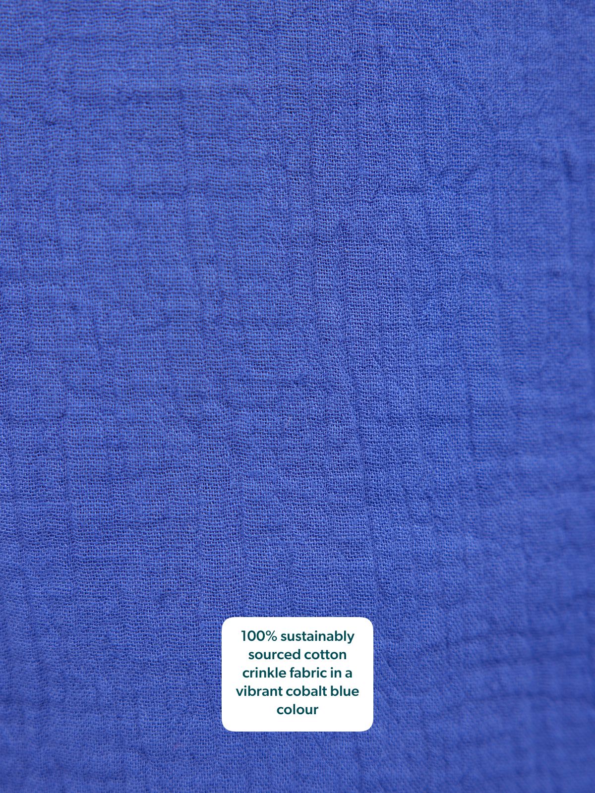 Deborah Oversized Cotton Crinkle Shirt - Cobalt Blue