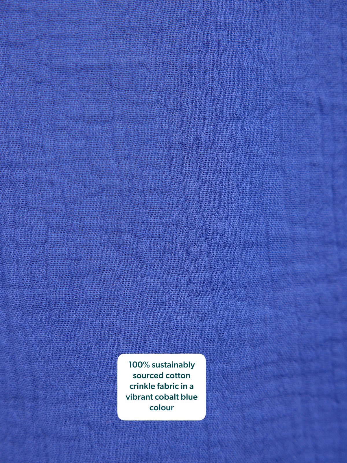 Joy Cotton Crinkle Trouser - Cobalt Blue