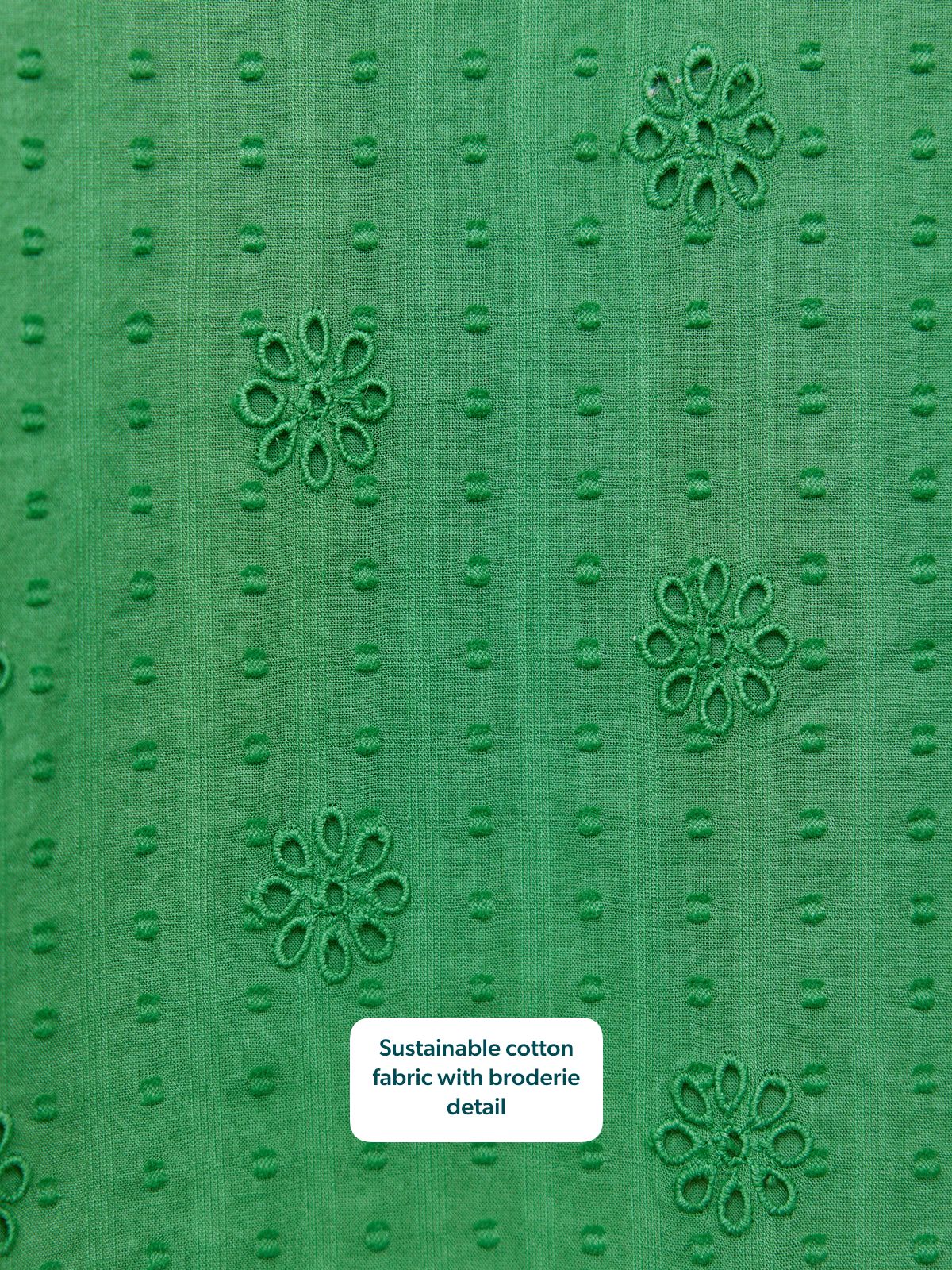 Allegra Broderie Dress - Green