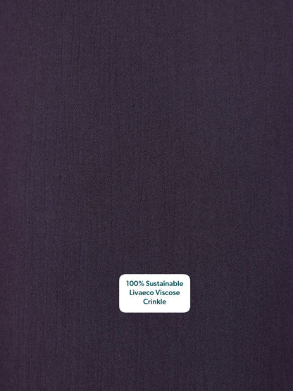Celia Crinkle Trouser - Washed Navy