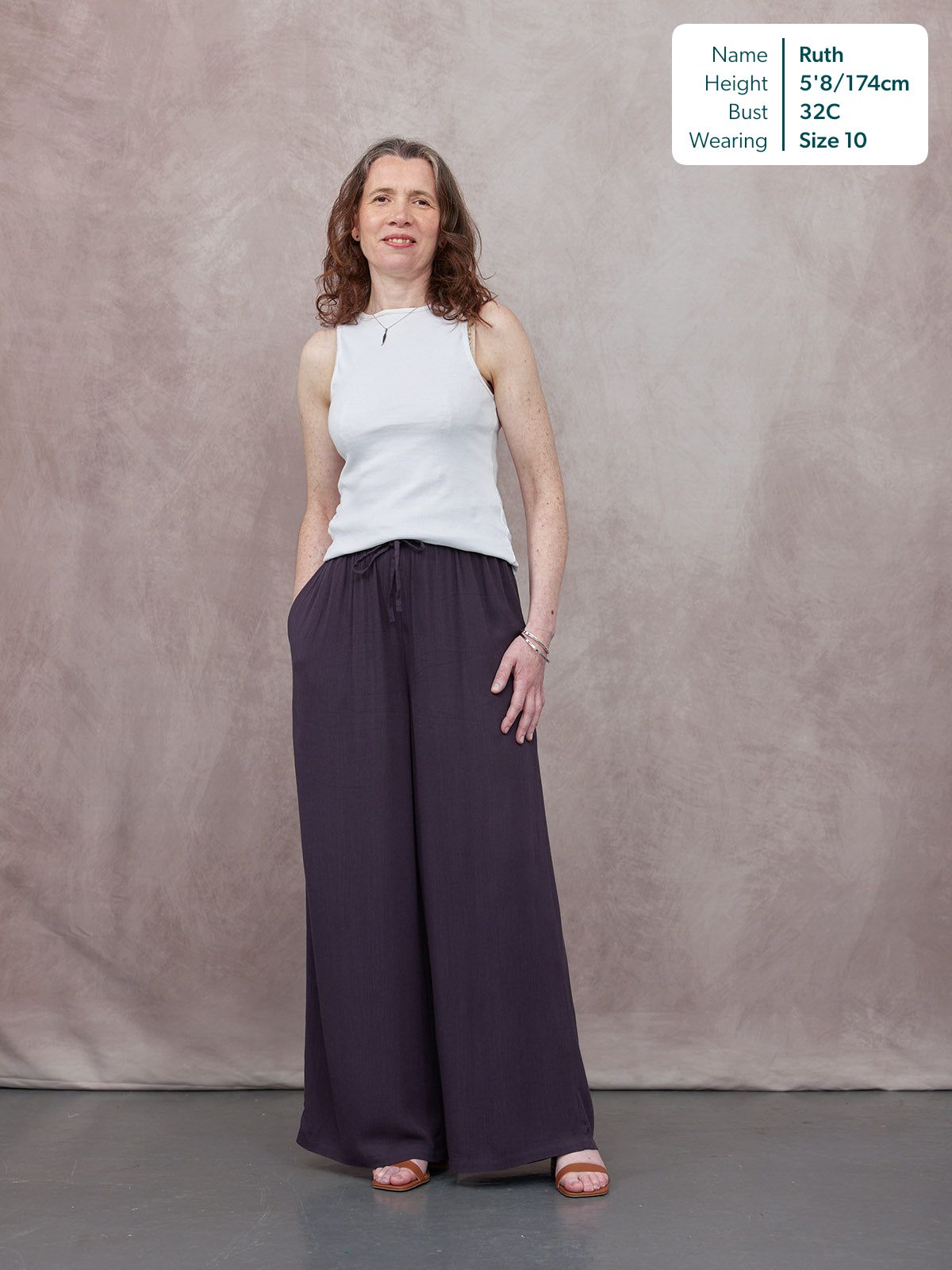 Celia Crinkle Trouser - Washed Navy