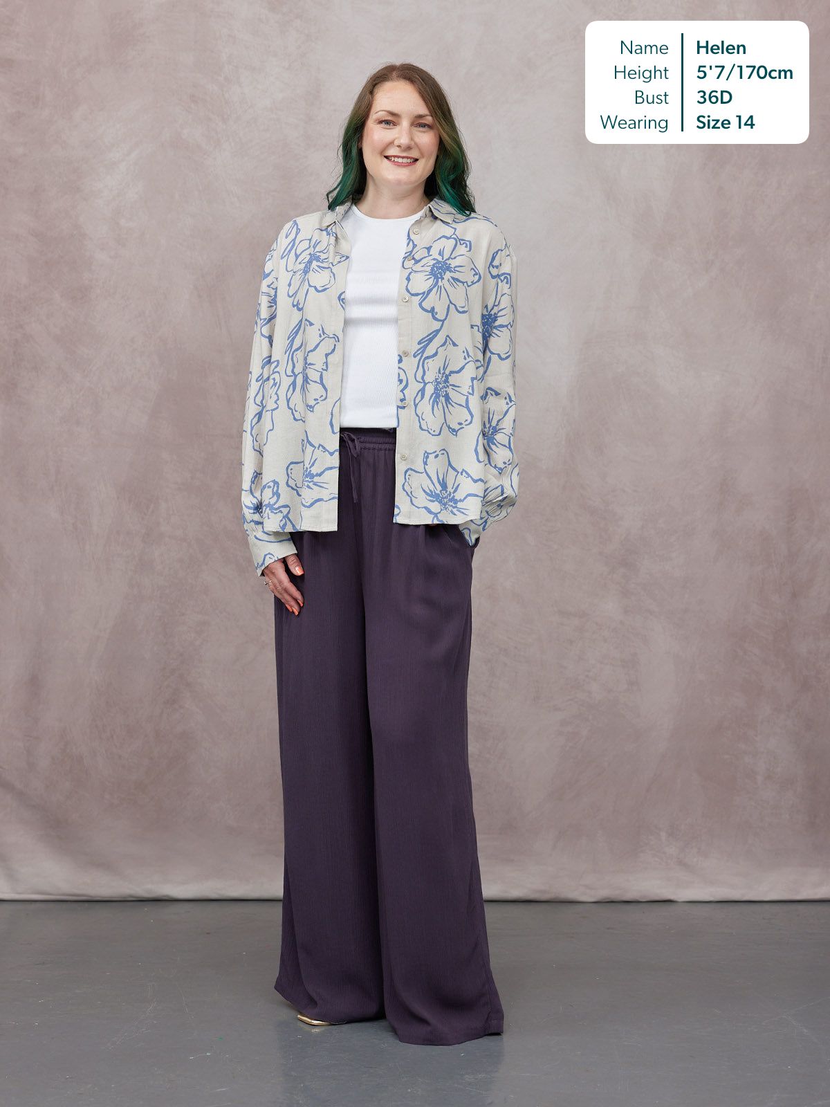 Celia Crinkle Trouser - Washed Navy