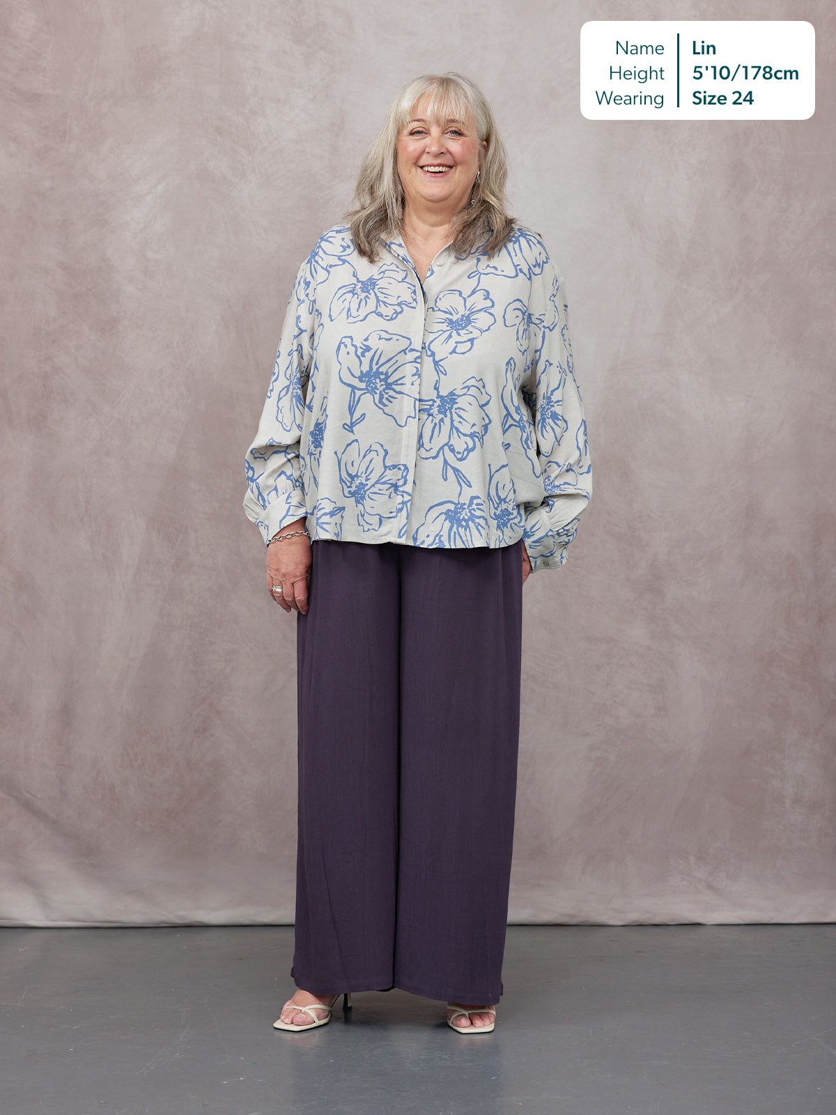Celia Crinkle Trouser - Washed Navy