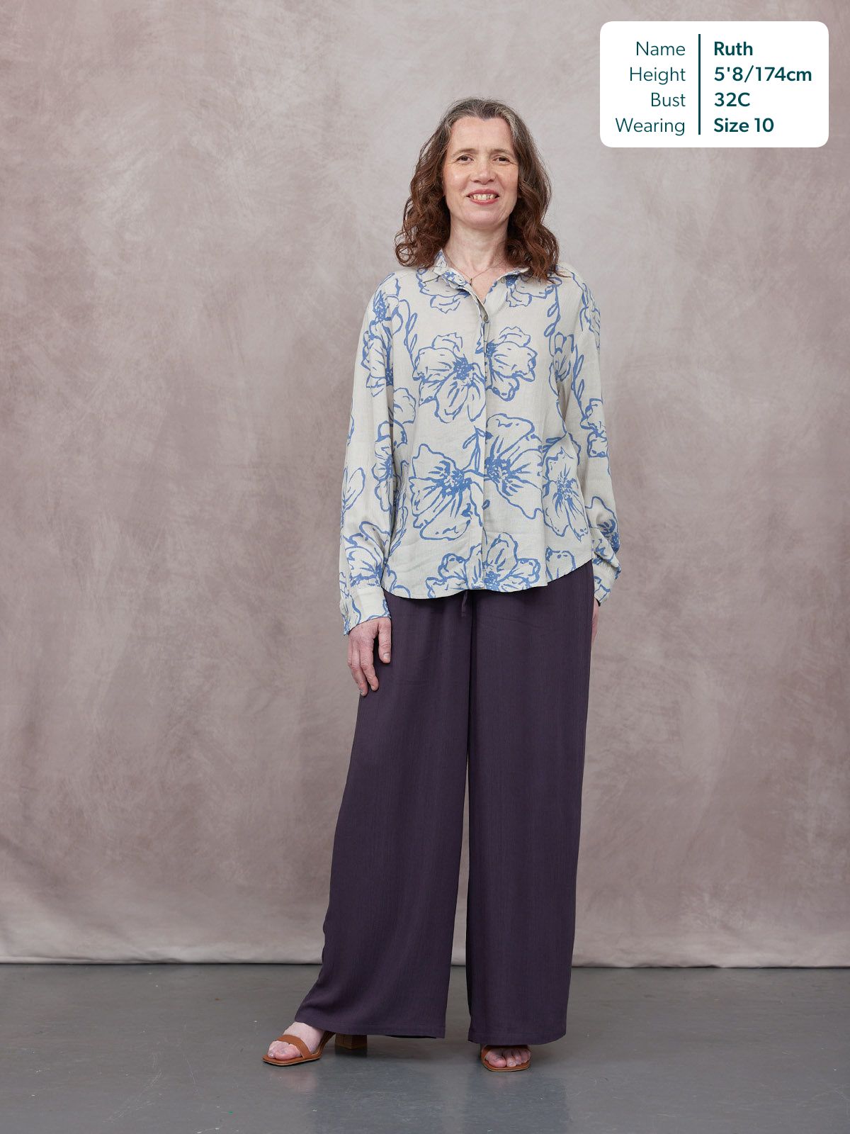Celia Crinkle Trouser - Washed Navy