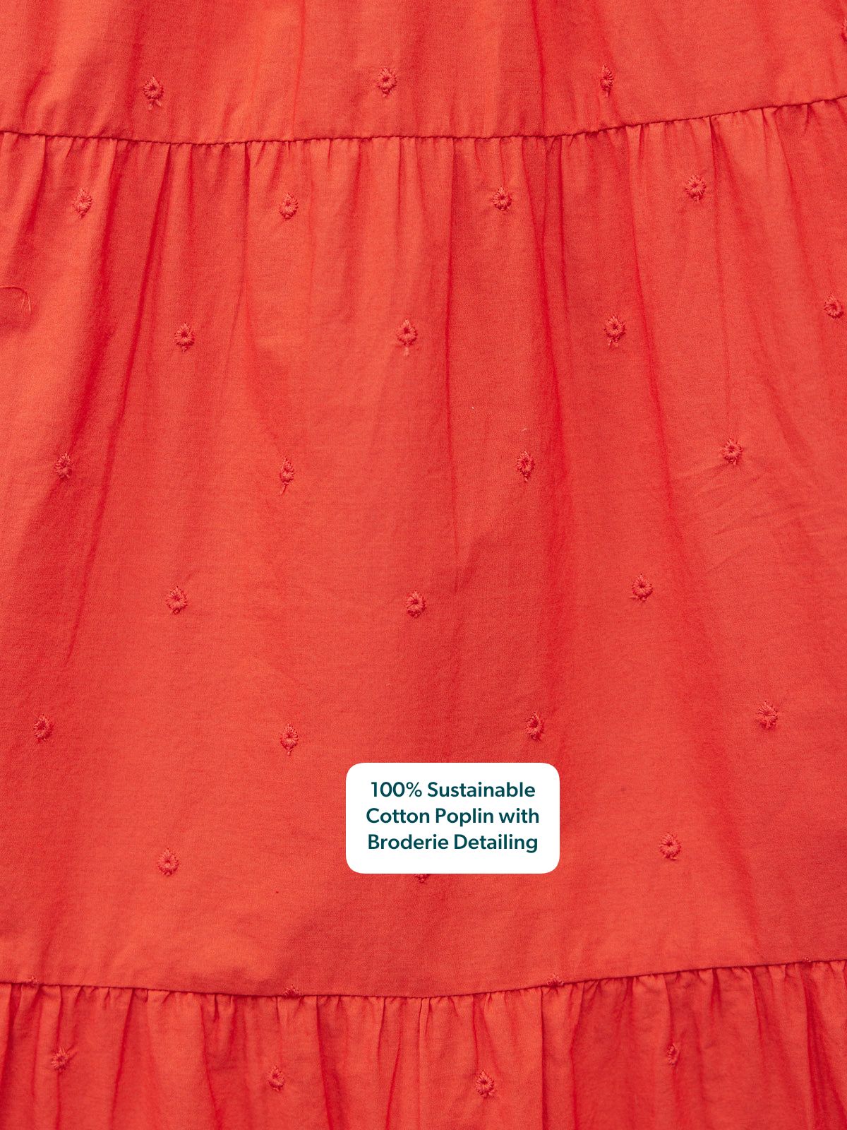 Georgie Cotton Summer Dress - Red