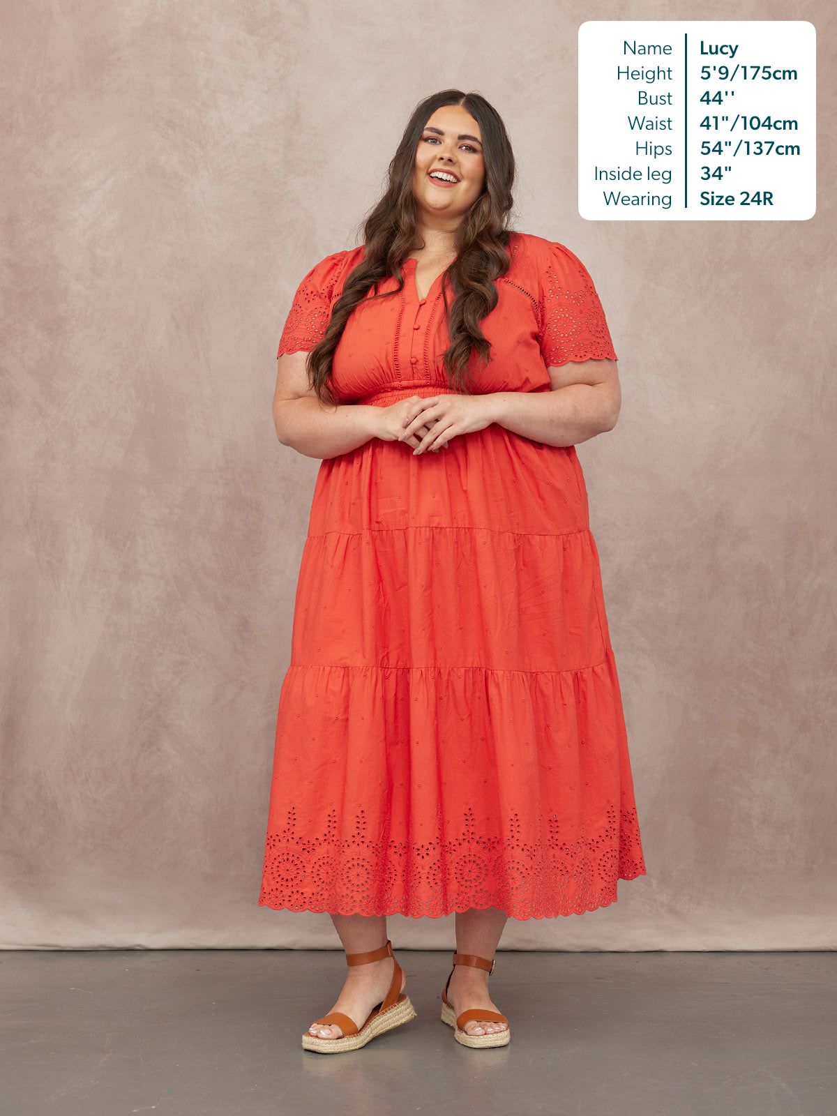 Georgie Cotton Summer Dress - Red