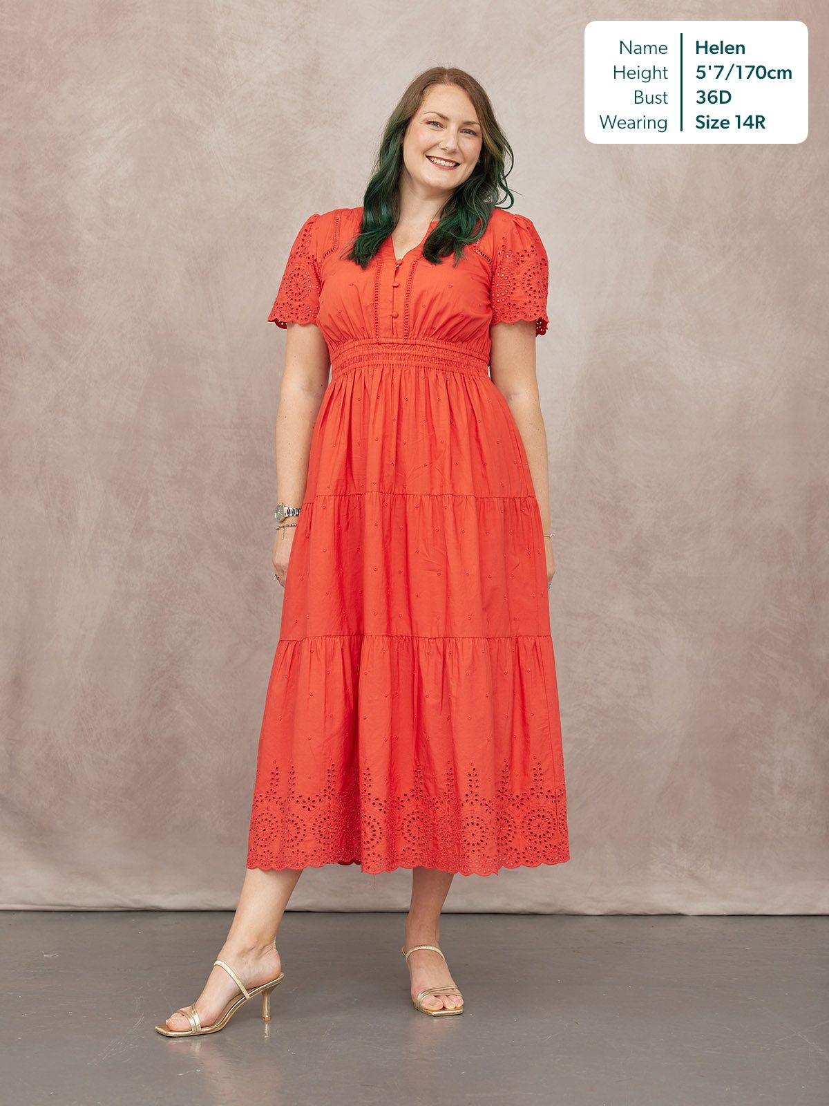 Georgie Cotton Summer Dress - Red