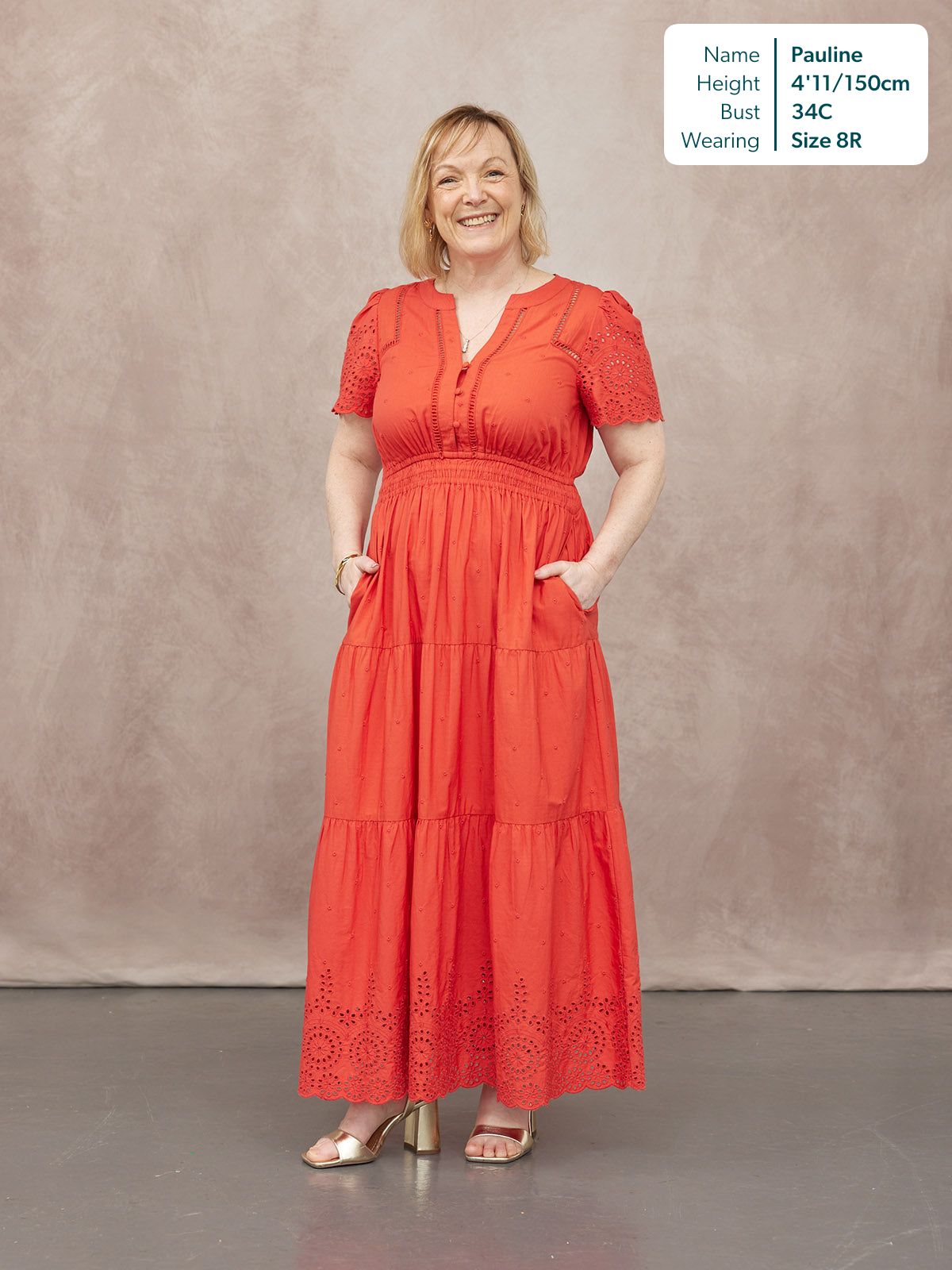 Georgie Cotton Summer Dress - Red