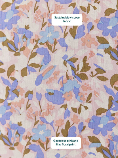 Maddie Short Sleeve Dress - Floral Print