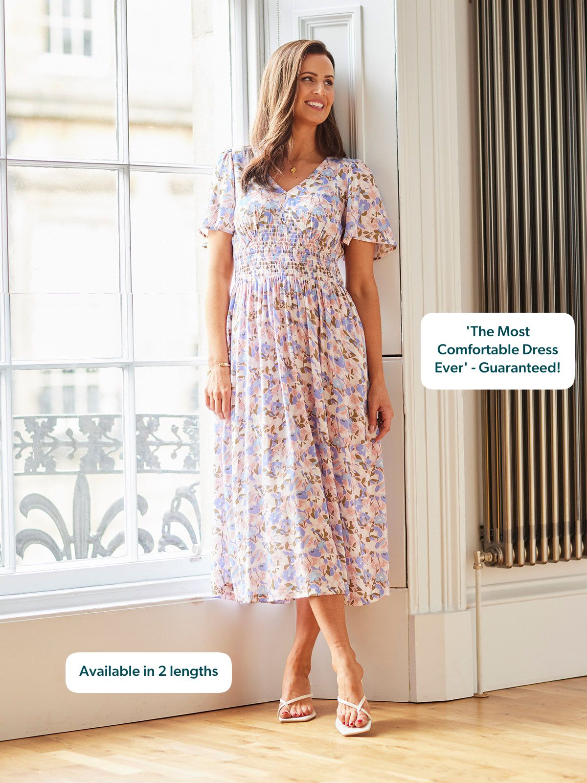 Maddie Short Sleeve Dress - Floral Print