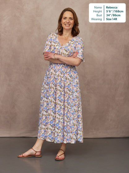 Maddie Short Sleeve Dress - Floral Print