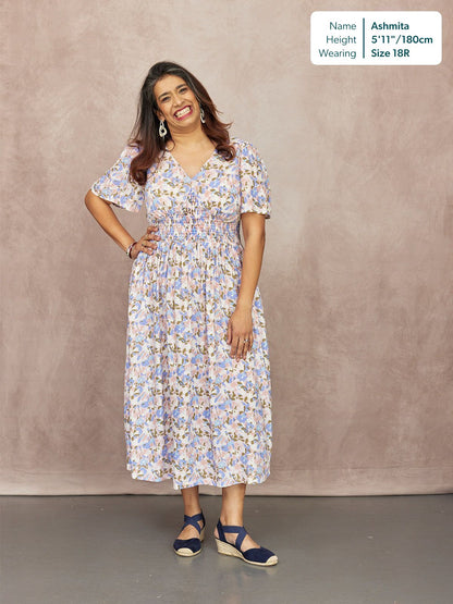 Maddie Short Sleeve Dress - Floral Print