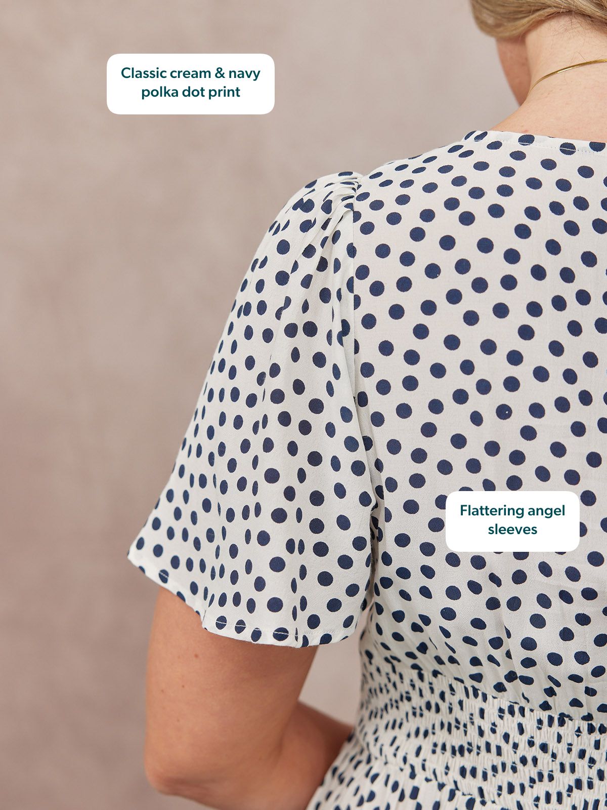 Maddie Short Sleeve Dress - Polka Dot Print