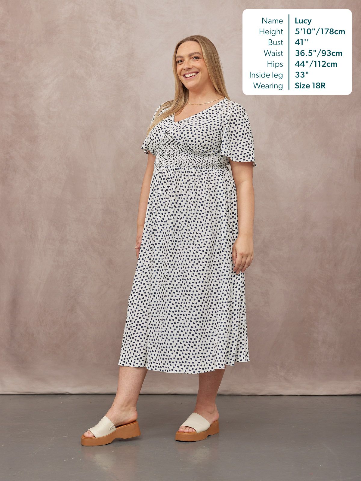 Maddie Short Sleeve Dress - Polka Dot Print