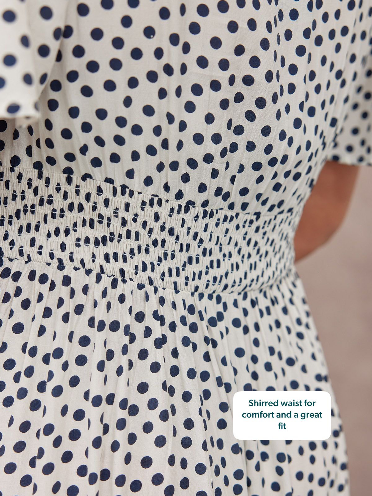 Maddie Short Sleeve Dress - Polka Dot Print