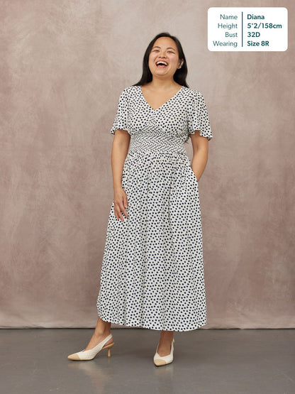 Maddie Short Sleeve Dress - Polka Dot Print