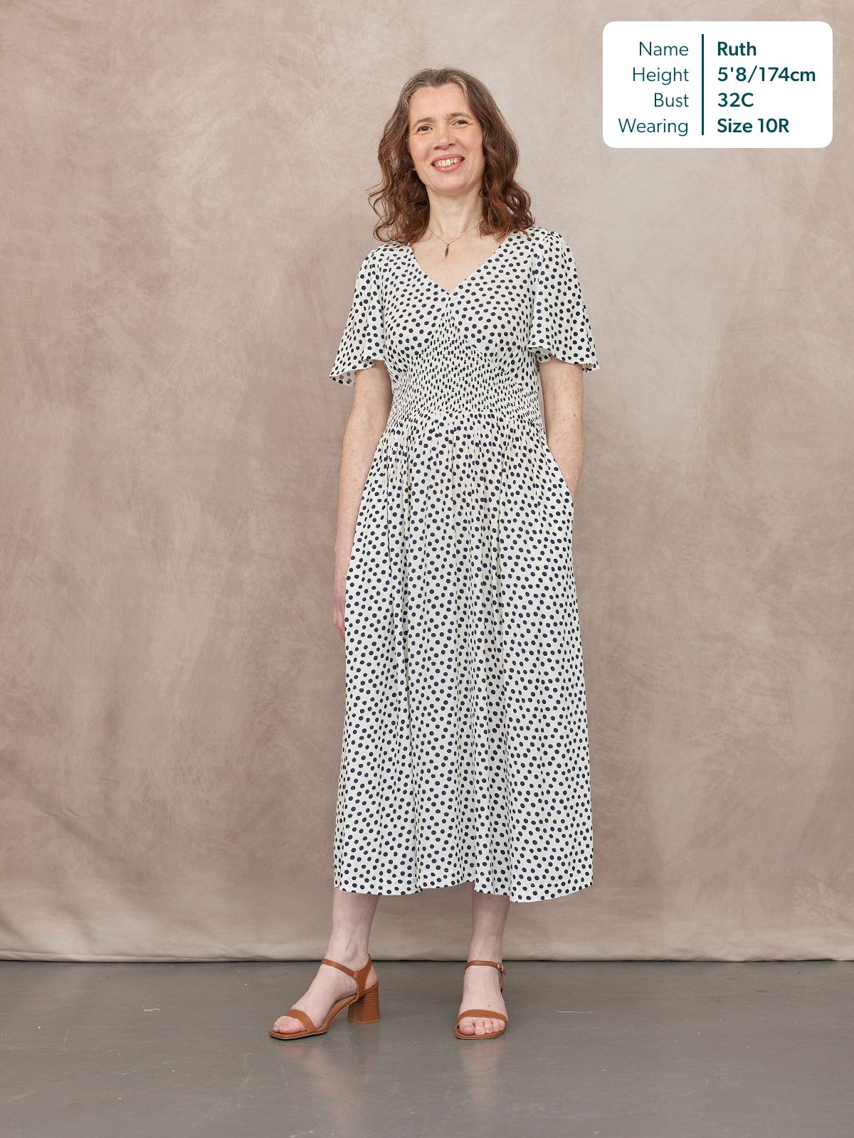 Maddie Short Sleeve Dress - Polka Dot Print