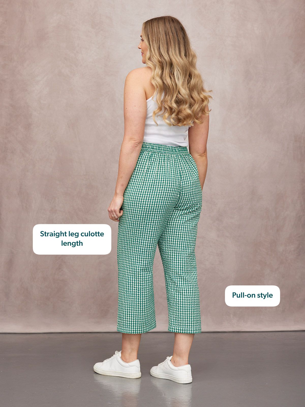 Rhianna Culotte - Green Gingham
