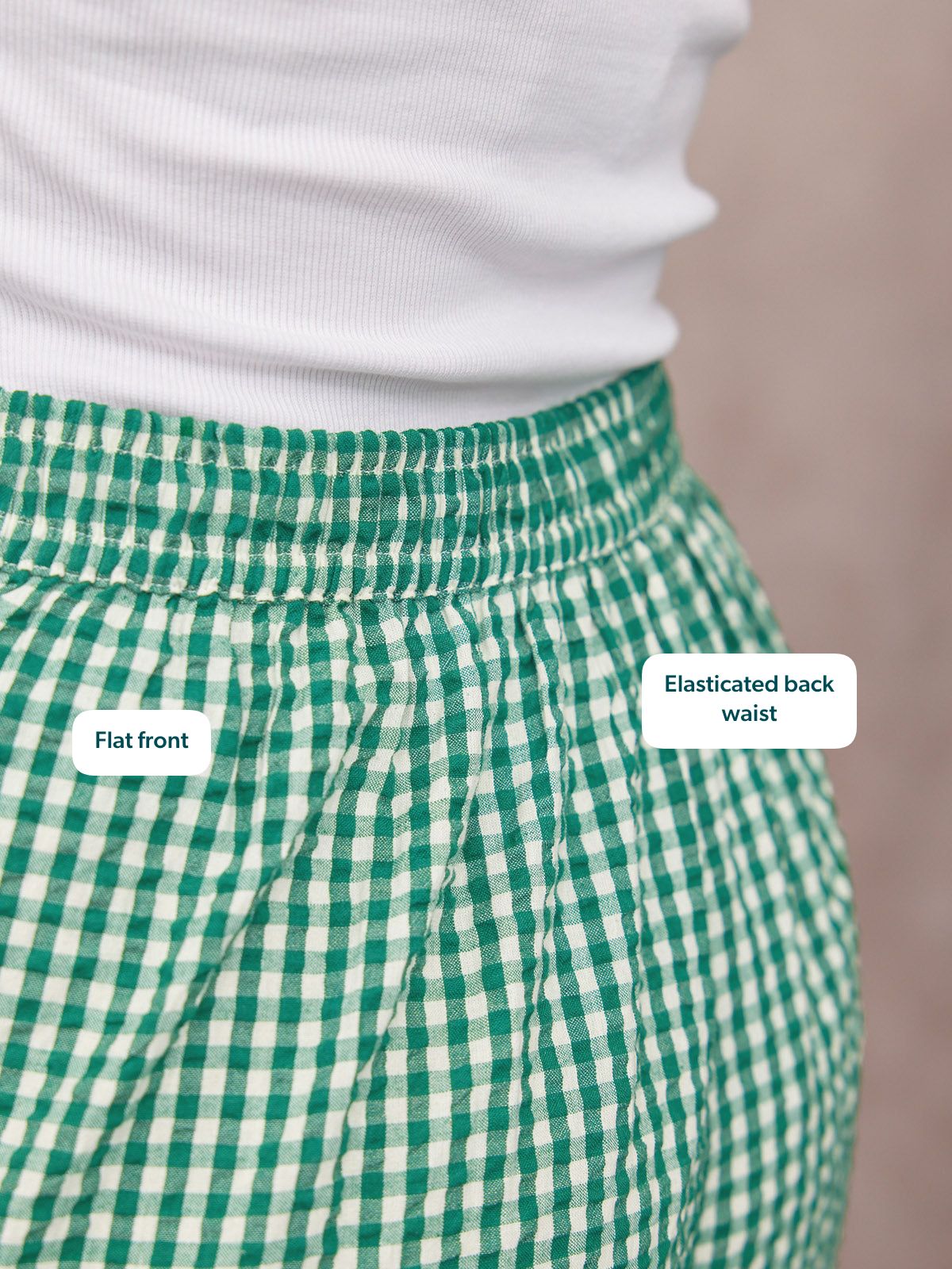 Rhianna Culotte - Green Gingham