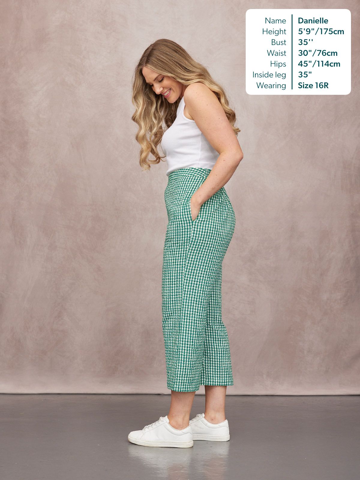 Rhianna Culotte - Green Gingham