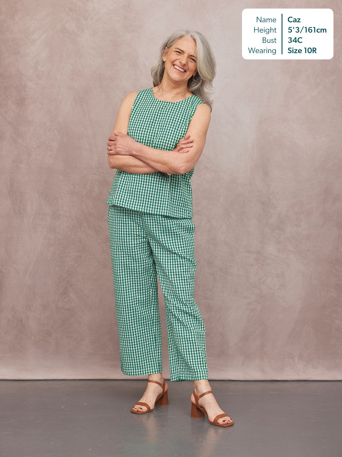Rhianna Culotte - Green Gingham