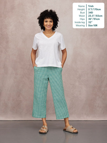 Rhianna Culotte - Green Gingham