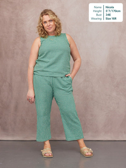 Rhianna Culotte - Green Gingham