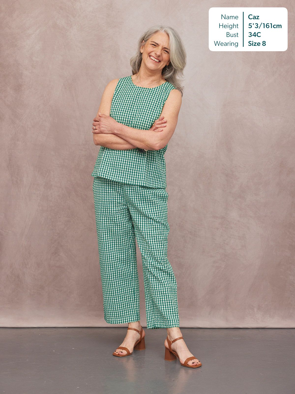 Ruby Tank Top - Green Gingham