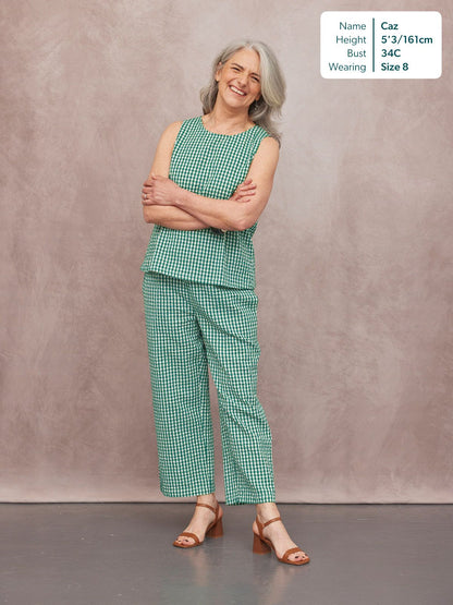 Ruby Tank Top - Green Gingham