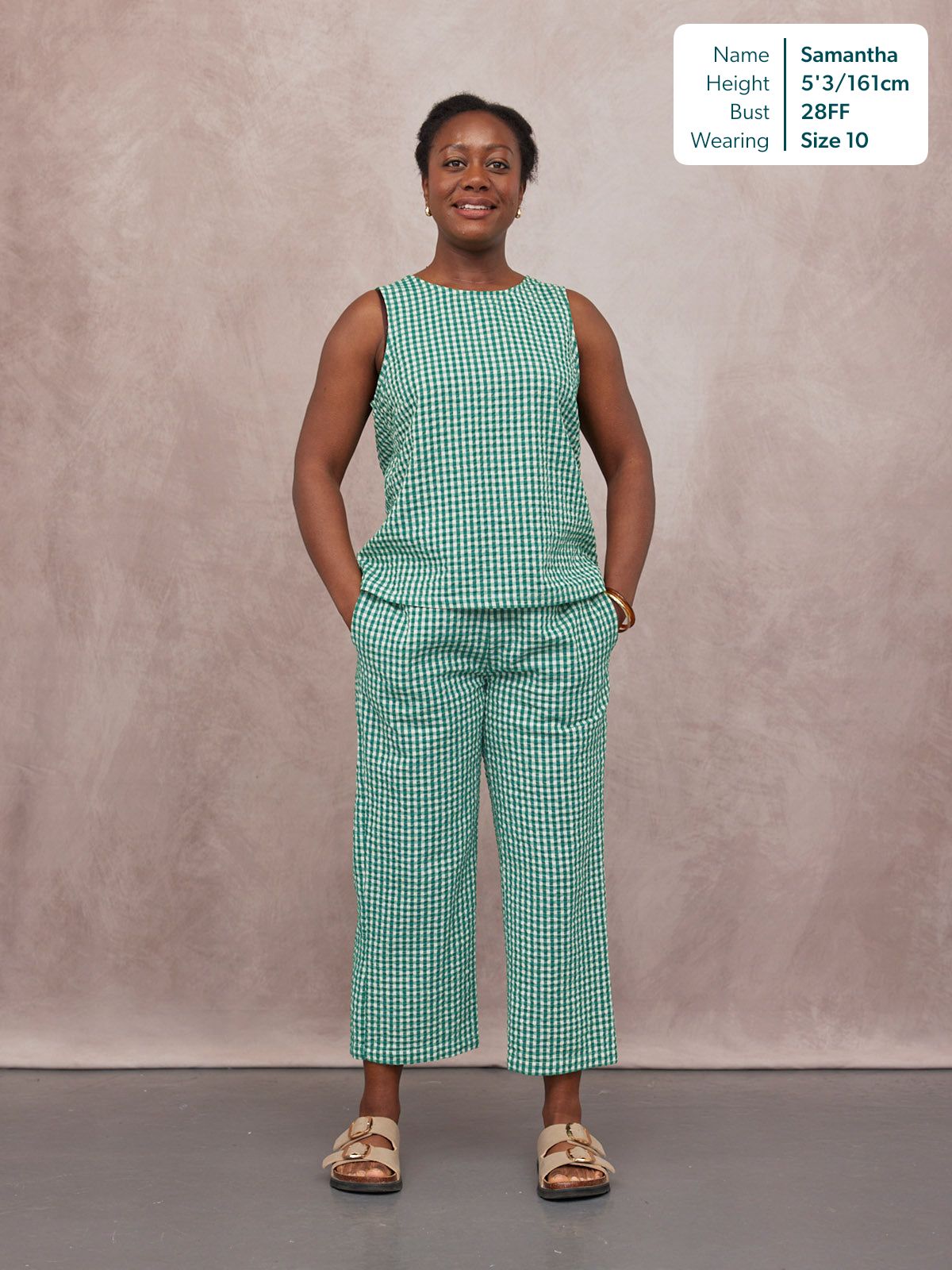Ruby Tank Top - Green Gingham